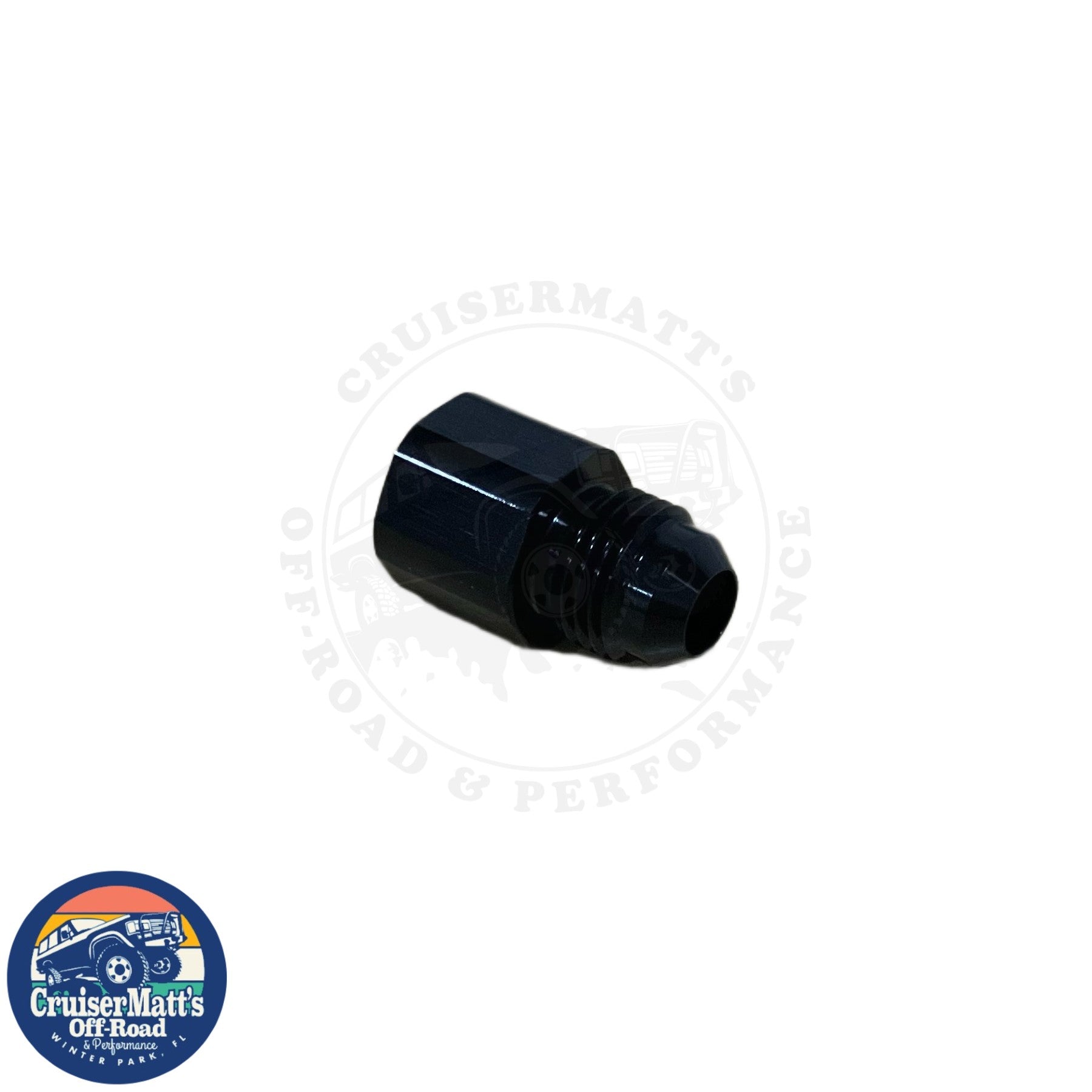thumbnail image 2 of HFUK AN-8 To M14x1.5 Black Metric Inverted Flare Swivel Adapter – Fuel Rail Line Fitting 2 of 5
